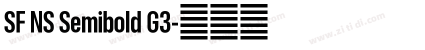 SF NS Semibold G3字体转换